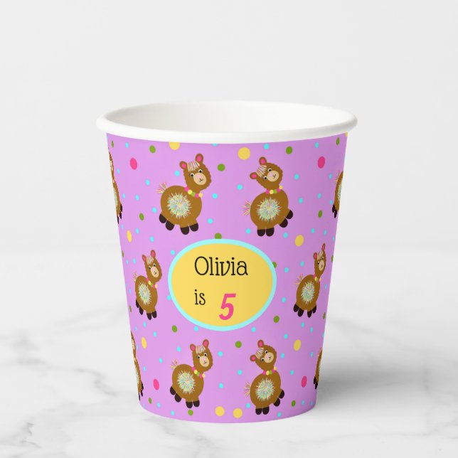 Vasos De Papel Alpaca cuta (Anverso)