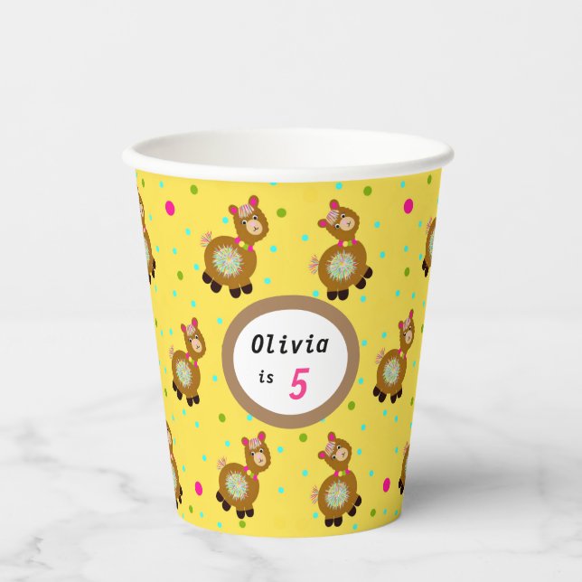 Vasos De Papel Alpaca cuta (Anverso)