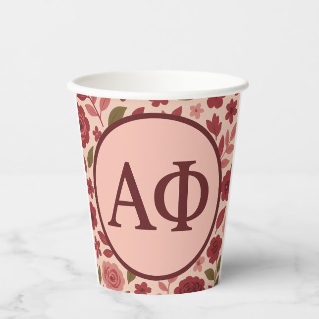 Vasos De Papel Alpha Phi (Anverso)