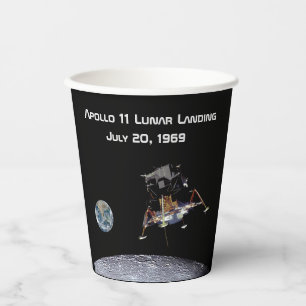 Vasos De Papel Alunizaje del Apolo 11