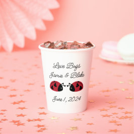 Vasos De Papel Ama a los bugs, personaliza