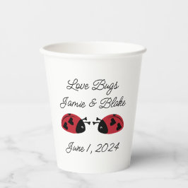 Vasos De Papel Ama a los bugs, personaliza