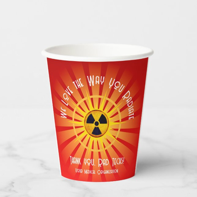 Vasos De Papel Amamos la forma en que irradias (Anverso)