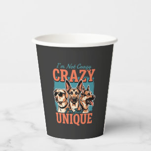 Vasos De Papel Amante de Perro Único Loco