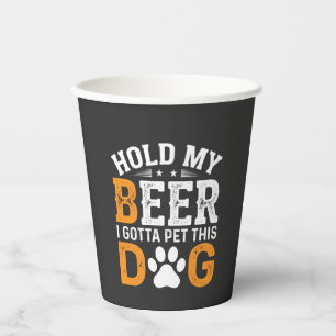 Vasos De Papel Amante de Perros Agárrame la Cerveza
