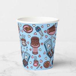 Vasos De Papel Amante del chocolate lindo
