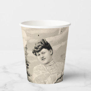 Vasos De Papel Amantes de la añada romántica en barco