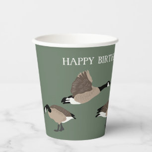 Vasos De Papel Amantes de las aves Canadá Ilustracion Geese pers