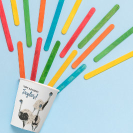 Vasos De Papel Amantes de las aves de Emus Fiesta personalizado