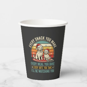 Vasos De Papel Amantes de perros de Navidad Snack Watching