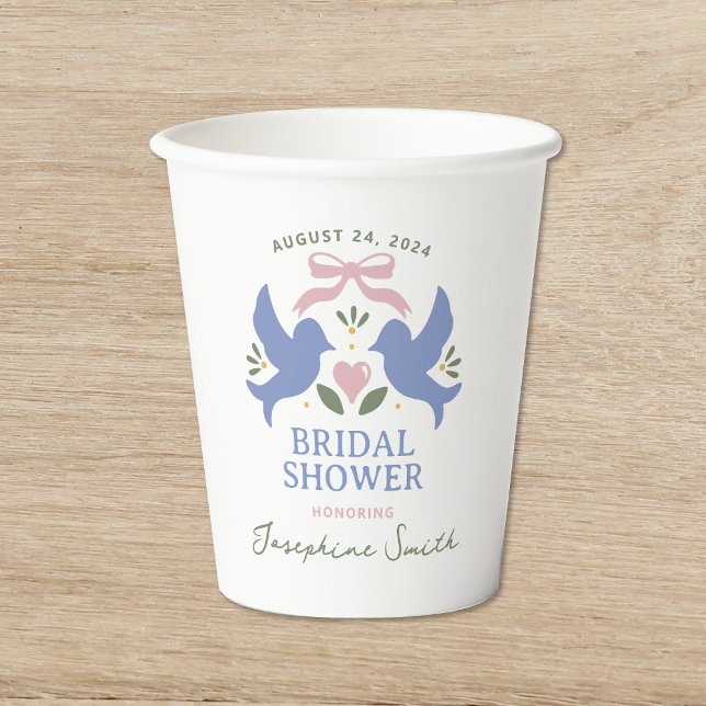 Vasos De Papel Amar a los pájaros Ducha de novias (Subido por el creador)