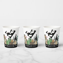 VASOS DE PAPEL AMAR EL AVE EN LA CIUDAD