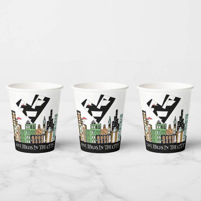 VASOS DE PAPEL AMAR EL AVE EN LA CIUDAD (Multi)