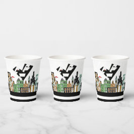 VASOS DE PAPEL AMAR EL AVE EN LA CIUDAD