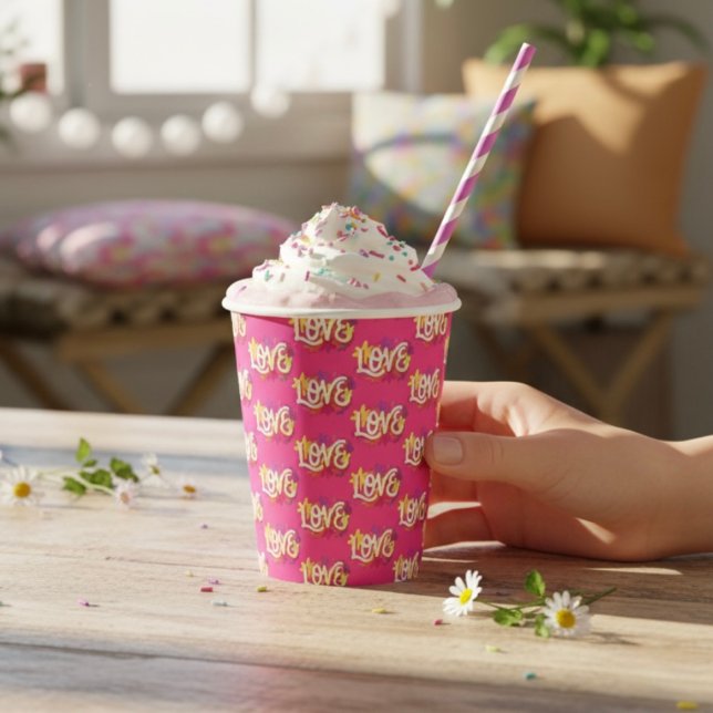 Vasos De Papel AMAR las tazas de papel (Subido por el creador)