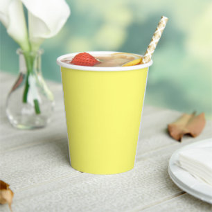 Vasos De Papel Amarillo de mantequilla
