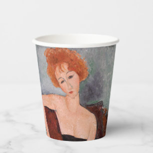 Vasos De Papel Amedeo Modigliani - Vestido nocturno Chica pelirro