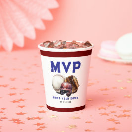 Vasos De Papel American Football First Year Down 1st Birthday