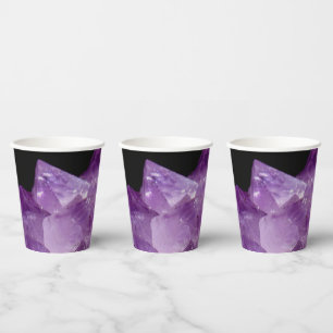 Vasos De Papel Amethyst Raw Stones