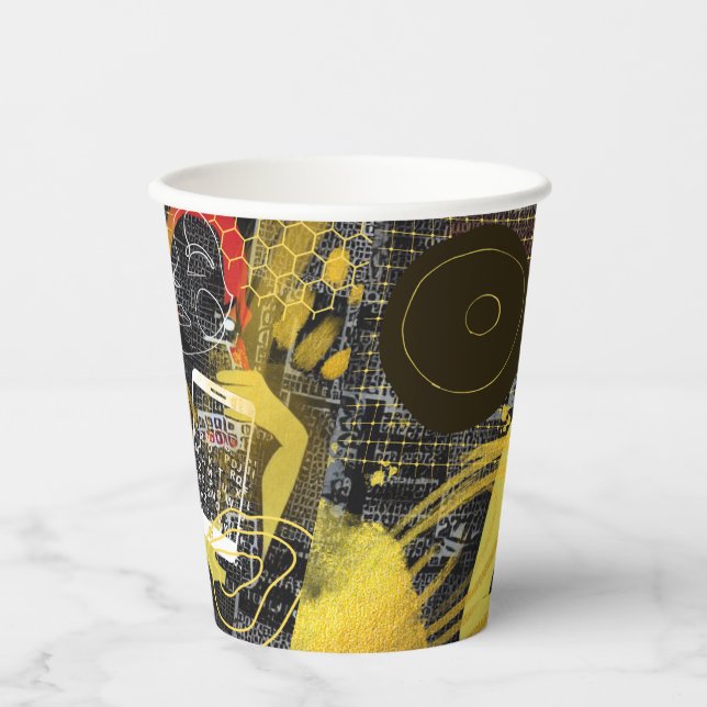 Vasos De Papel Amigos de mensajería de texto (Anverso)