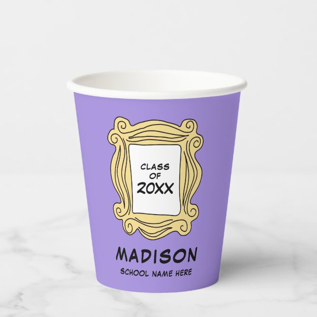 Vasos De Papel Amigos™ El que tiene la graduación (Anverso)