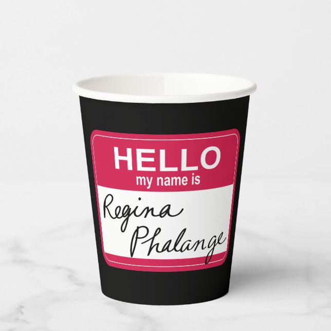 Vasos De Papel AMIGOS™ | Hola Mi nombre es Regina Phalange (Izquierda)