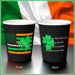 Vasos De Papel [Amigos Irlandeses] Tostada del Día de San Patró