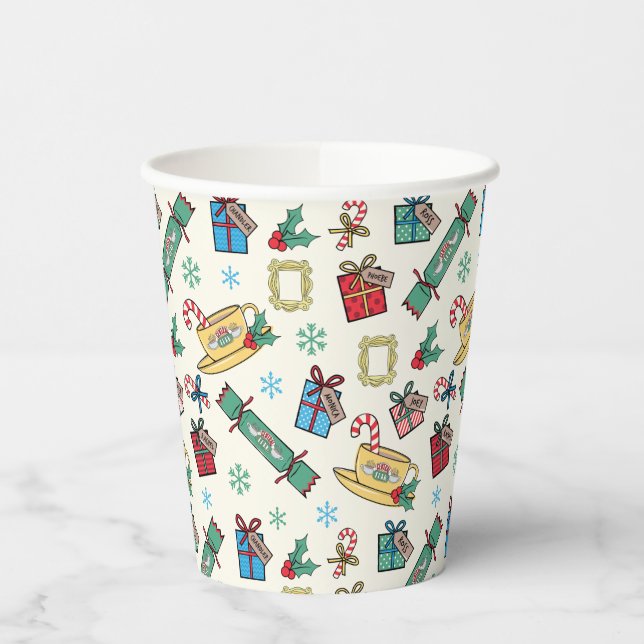 Vasos De Papel AMIGOS™ | Patrón de iconos Navidades (Izquierda)