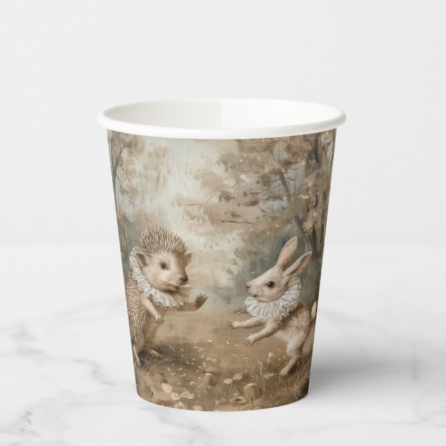 Vasos De Papel Amigos - Taza de papel de 236 ml (Izquierda)