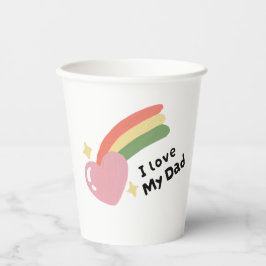 Vasos De Papel Amo A Mi Papá