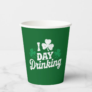 Vasos De Papel Amo Beber Durante El Día Divertido Día De San Patr