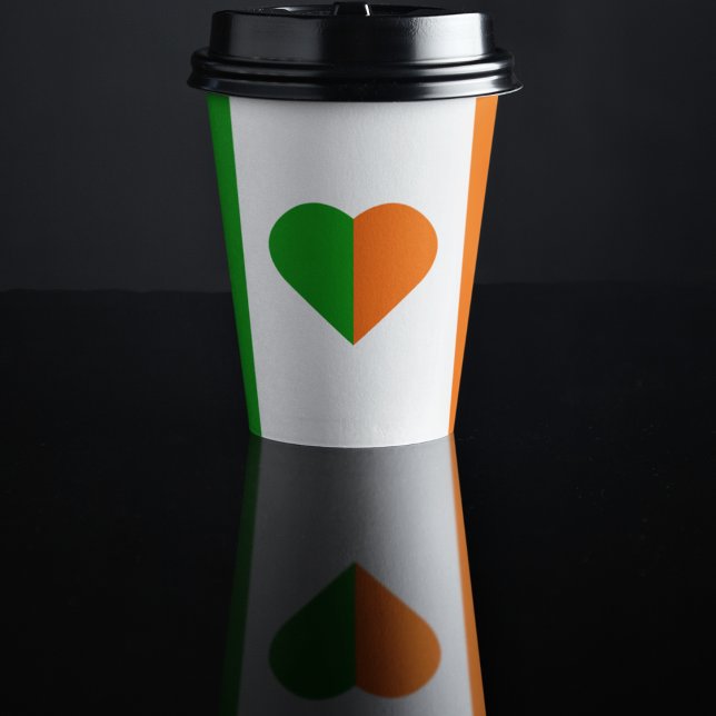 Vasos De Papel Amo Irlanda (irish festival art kids,adult party stationery, birthday party use and throw paper cups)