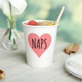 Vasos De Papel Amo las Napas - Corazón de las Napas