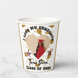 Vasos De Papel Amo Mi Corazón Graduado 2024