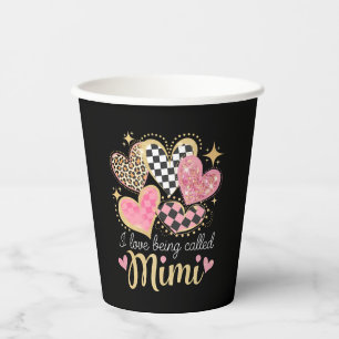 Vasos De Papel Amo ser llamada Mimi Abuela Mamá Día de la Madre