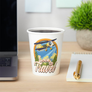 Vasos De Papel Amo Viajar