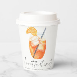 Vasos De Papel Amor a primera copa Bridal shower