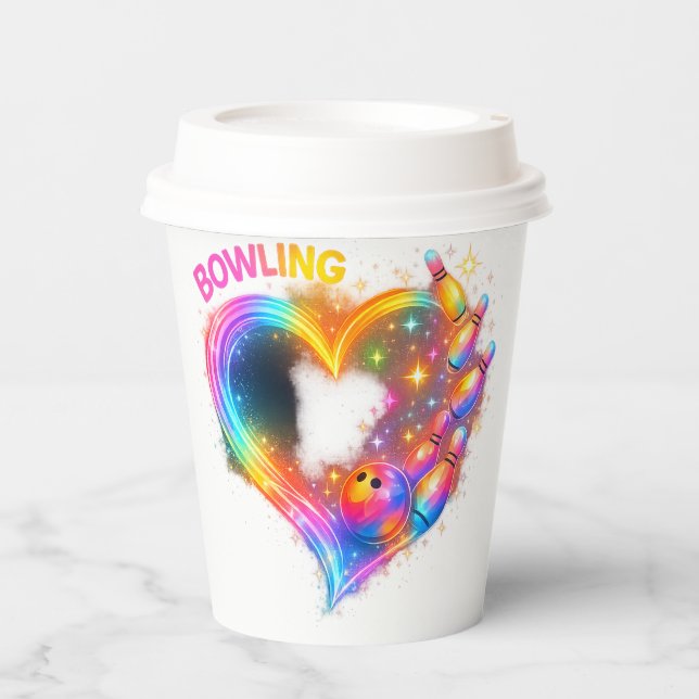Vasos De Papel Amor de Bolos Resplandor (Anverso)