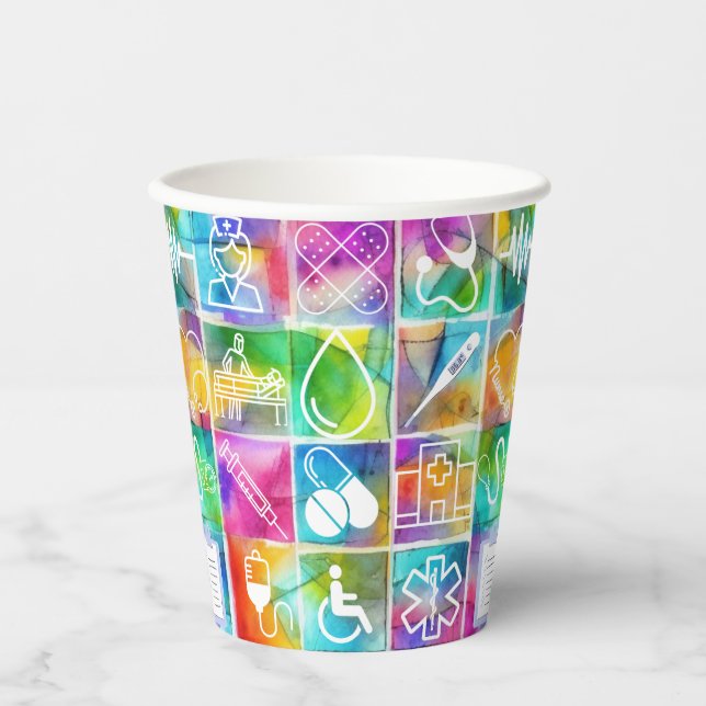 Vasos De Papel Amor de enfermera (Anverso)