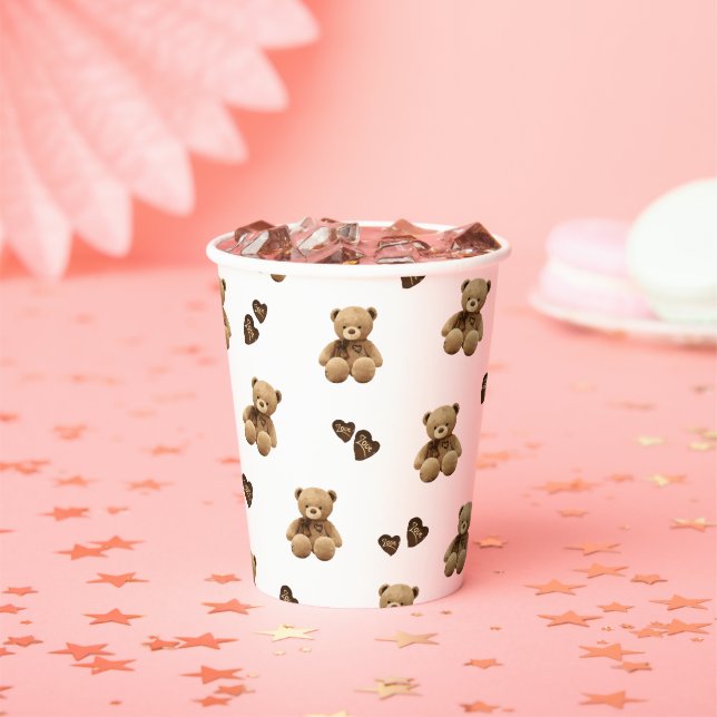 Vasos De Papel Amor del oso (in situ)