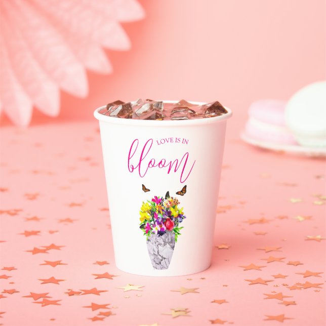 Vasos De Papel Amor en Flor Boda Floral (in situ)