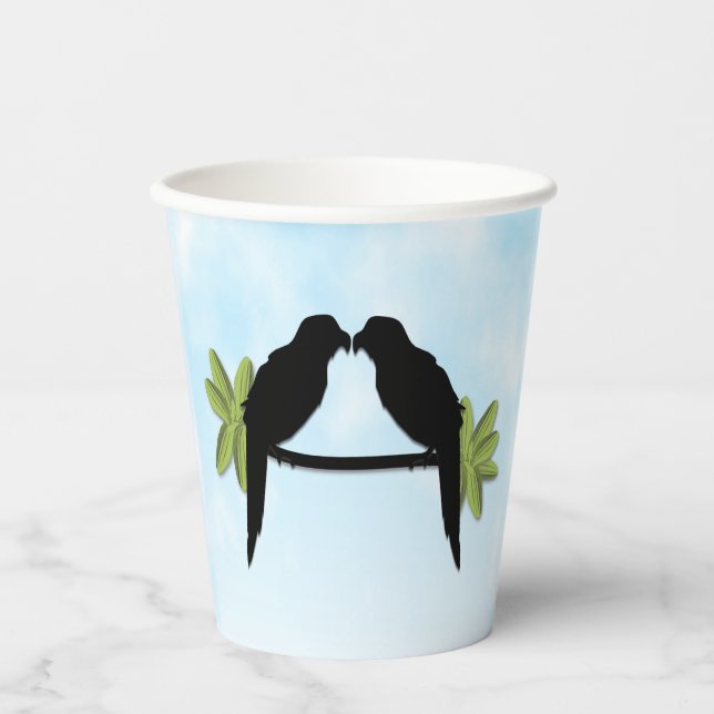 Vasos De Papel Amor loro (Anverso)