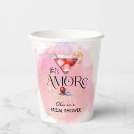 Vasos De Papel Amore | Brindis de Boda en Acuarela