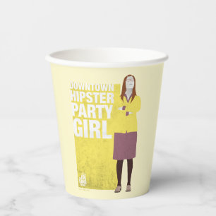 Vasos De Papel Amy   Chica del centro de Hipster Fiesta