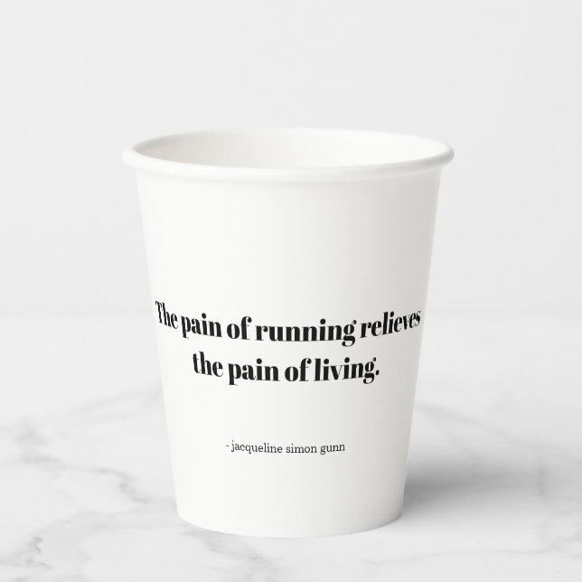 Vasos De Papel An inspirational quote for runners (Anverso)
