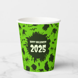 Vasos De Papel Añade el año Feliz Halloween Oscuras Crawlies