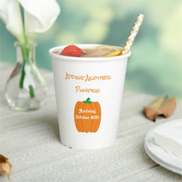 Vasos De Papel Añadir otra calabaza