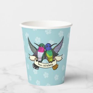 Vasos De Papel Añadir su nombre Cumpleaños Fiesta de Cumpleaños C