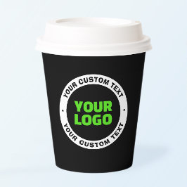 Vasos De Papel Añadir su propio logotipo comercial o diseño carga