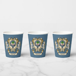 Vasos De Papel Anderson Clan Badge Blue Personalizado